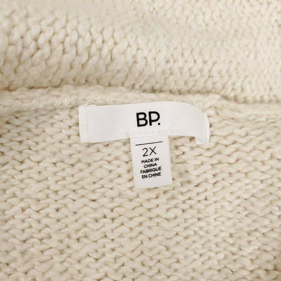BP Cozy Long Cardigan Beige Oatmeal Light Heather - Picture 6 of 9